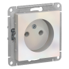 Механизм розетки Atlas 1-ая без заземления жемчуг (10)