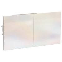 Розетка Atlas 2-ая с заземлением шторки свижные крышки жемчуг (3)