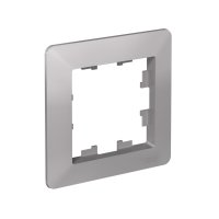 Рамка AtlasDesign Air 1-ая алюминий/дымчатый черный (10)