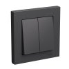 Выключатель AtlasDesign 2кл базальт (15/90)