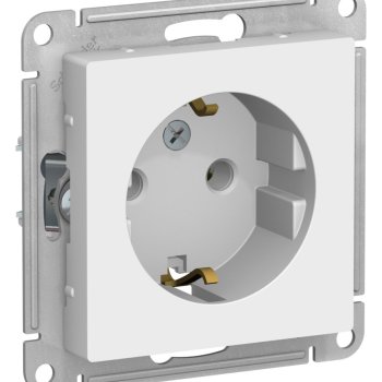 Механизм розетки AtlasDesign 1-ая с заземлением лотос (5)