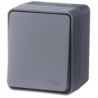 Выключатель Atlas Profi54 1кл проходной IP54 антрацит (12)