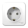 Розетка Blanca 1-ОП без заземления монтажная пластина белый (18/108)