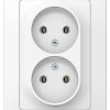 Розетка Blanca 2-СП без заземления белый (6/36)