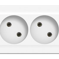 Розетка Blanca 4-ОП без заземления монтажная пластина белый (5)