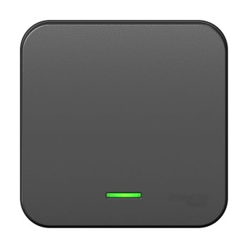 Выключатель Blanca 1-ОП подсветка изолирующая пластина антрацит (15)