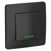 Выключатель Blanca 1-СП 10А подсветка антрацит (10)
