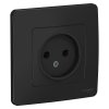 Розетка Blanca 1-СП без заземления антрацит (10)
