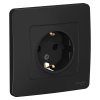 Розетка Blanca 1-СП с заземлением антрацит (10)