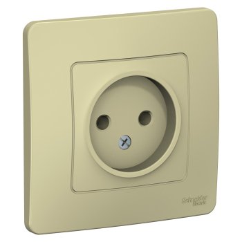 Розетка Blanca 1-СП без заземления бежевый (10/20)