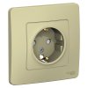 Розетка Blanca 1-СП с заземлением шторки бежевый (10/60)