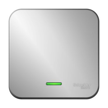 Выключатель Blanca 1-ОП 10А подсветка изолирующая пластина алюминий (15)