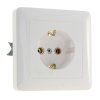 Розетка Хит 1-СП с заземлением белый (81)