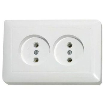 Розетка Хит 2-СП белый (80)