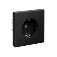 Механизм розетки ArtGallery 1-ая с заземлением быстрозажимной карбон (5/20)