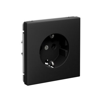 Механизм розетки ArtGallery 1-ая с заземлением быстрозажимной карбон (5/20)