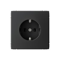 Механизм розетки ArtGallery 1-ая с заземлением карбон (5/20)