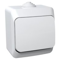 Выключатель Этюд 1-ОП IP44 белый (14)