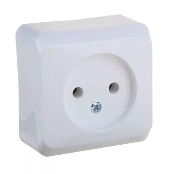 Розетка Этюд 1-ОП без заземления белый (25)