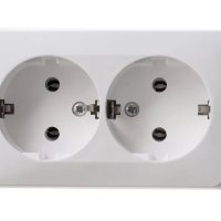 Розетка Этюд 2-ОП с заземлением белый (16/96)