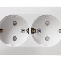 Розетка Этюд 2-ОП с заземлением шторки белый (16)