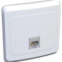 Розетка Этюд RJ45 5e 1-СП белый (10)