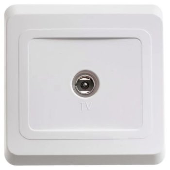 Розетка Этюд ТВ 1-СП белый (12)