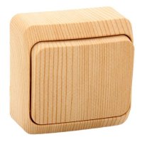 Выключатель Этюд 1-ОП проходной сосна (25)