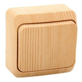 Выключатель Этюд 1-ОП проходной сосна (25)