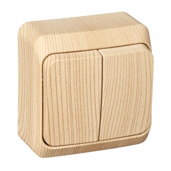 Выключатель Этюд 2-ОП сосна (25)