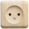 Розетка Этюд 1-ОП без заземления сосна (25)