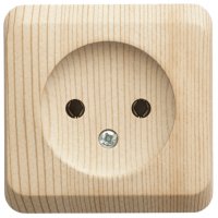Розетка Этюд 1-ОП без заземления сосна (25)