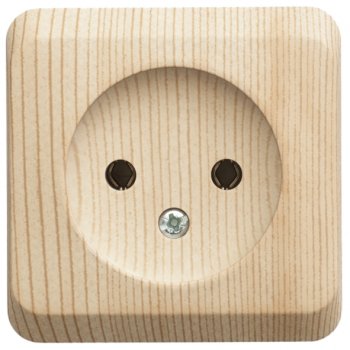 Розетка Этюд 1-ОП без заземления сосна (25)