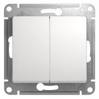 Механизм выключателя Glossa 2кл белый (20/160)