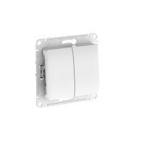 Механизм выключателя Glossa 2кл быстрозажимные клеммы белый (20/160)