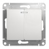Механизм выключателя Glossa 2кл подсветка белый (20)