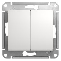 Механизм выключателя Glossa 2кл проходной белый (10)