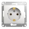 Механизм розетки Glossa 1-ая с заземлением белый (20/160)