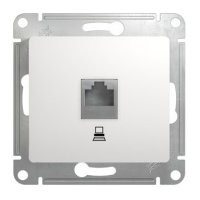 Механизм розетки Glossa RJ45 белый (10)