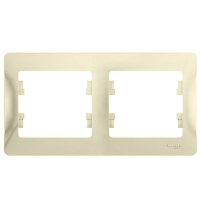 Рамка Glossa 2-ая горизонтальная бежевый (30)