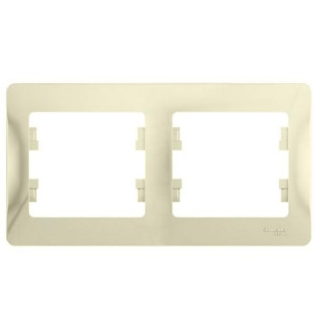 Рамка Glossa 2-ая горизонтальная бежевый (30)