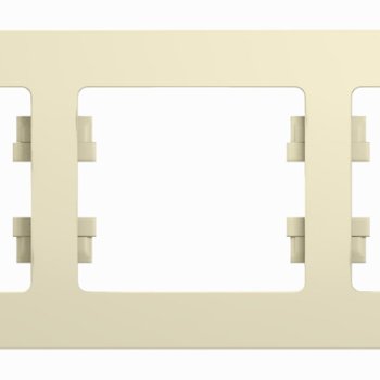 Рамка Glossa 3-ая горизонтальная бежевый (15)