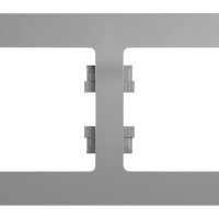 Рамка Glossa 2-ая горизонтальная алюминий (30)