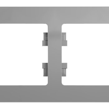 Рамка Glossa 2-ая горизонтальная алюминий (30)