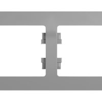 Рамка Glossa 4-ая горизонтальная алюминий (15)