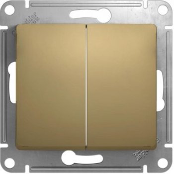 Механизм выключателя Glossa 2кл титан (20)