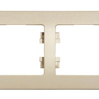 Рамка Glossa 2-ая горизонтальная титан (30)