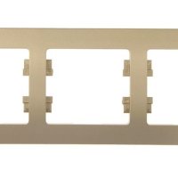 Рамка Glossa 3-ая горизонтальная титан (15)