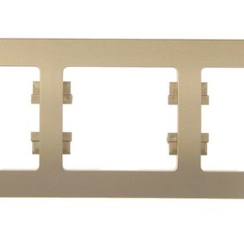 Рамка Glossa 3-ая горизонтальная титан (15)