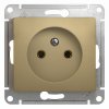 Механизм розетки Glossa 1-ая без заземления титан (20)